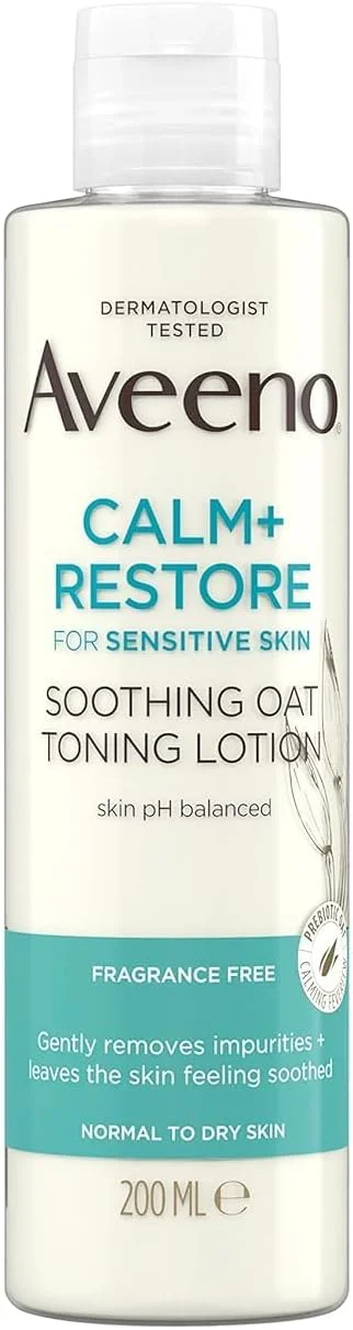 تونر تسکین دهنده و التیام بخش صورت آوینو مدل Calm + Restore حجم 200 میلی لیتر