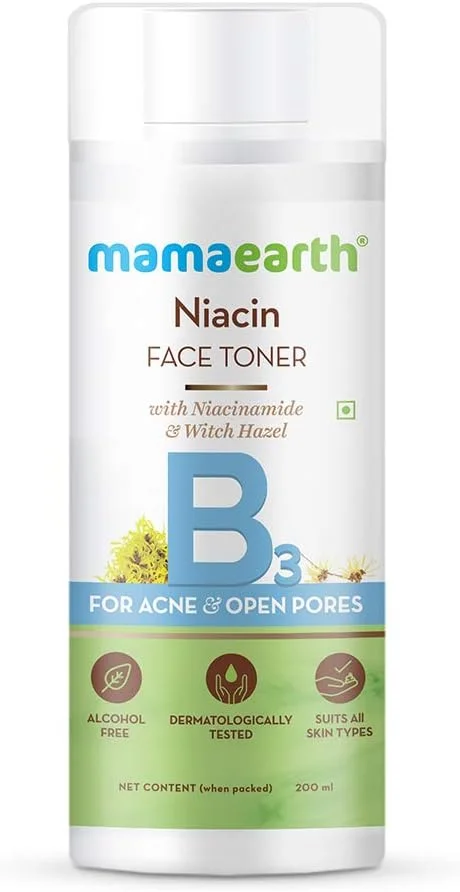 تونر صورت نیاسینامید و فندق افسونگر Mamaearth برای آکنه و منافذ باز - 2 میلی لیتر