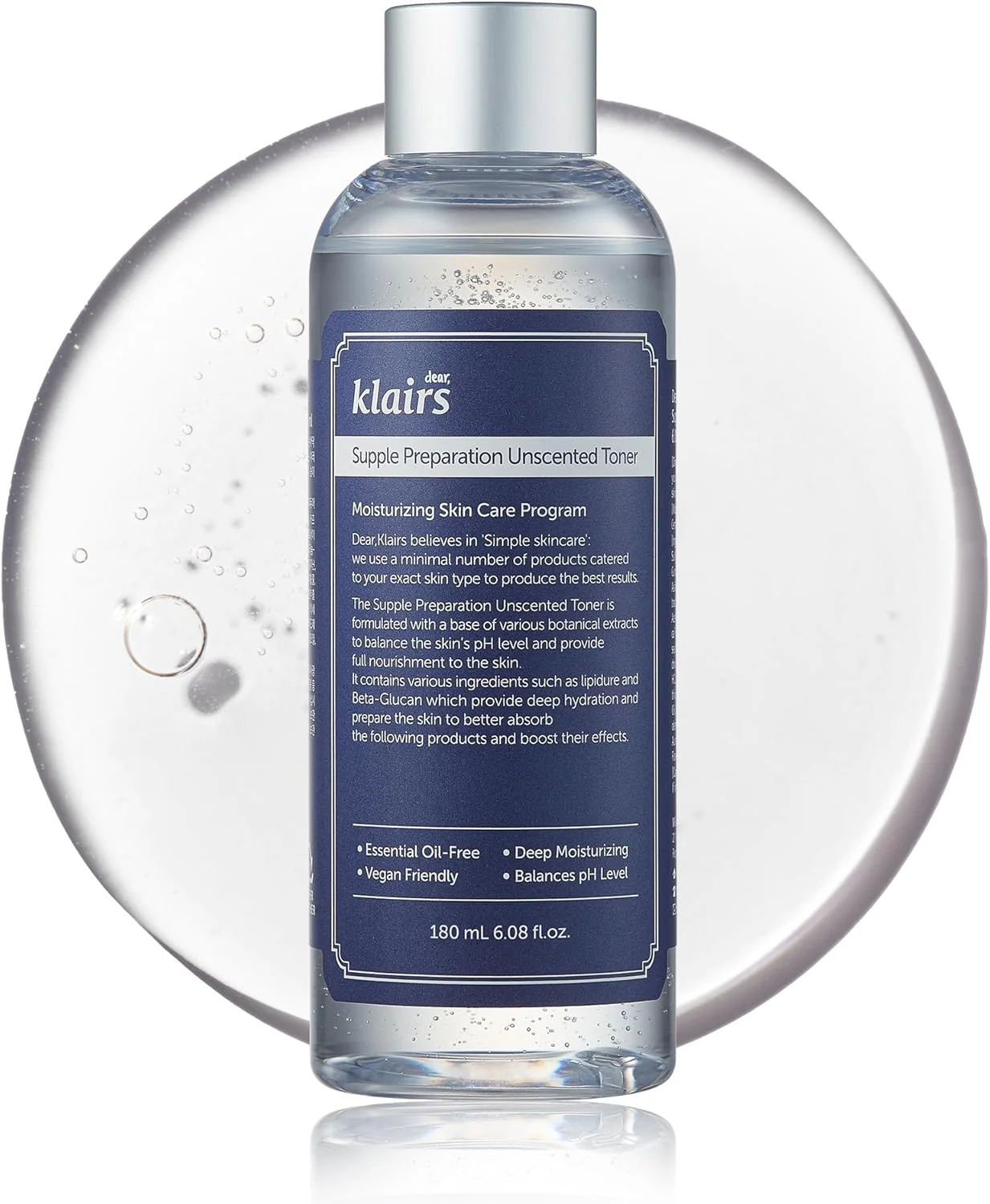 تونر آماده سازی پوست Dear Klairs Supple (بدون رایحه)، 180 میلی لیتر