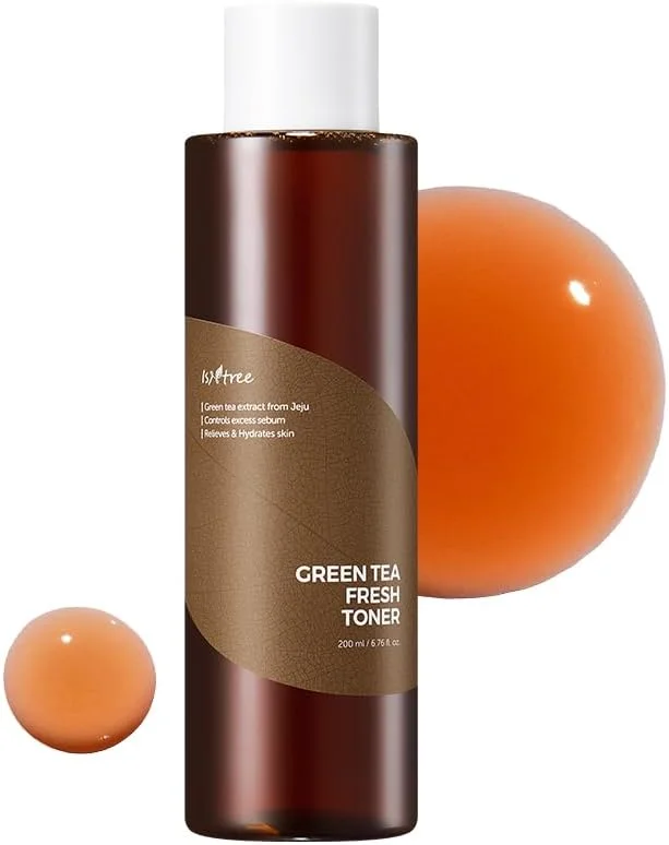 تونر صورت چای سبز تازه ایسنتری 200 میلی لیتر به همراه تونر هیالورونیک 50 میلی لیتر | مرطوب کننده عمیق | کنترل چربی | مغذی | احیا کننده | ضد حساسیت | تست شده توسط متخصص پوست