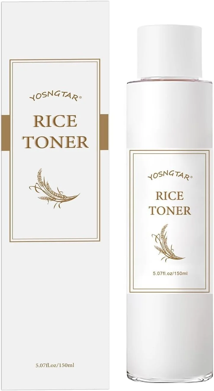 تونر صورت برنج وگان 150 میلی لیتر حاوی عصاره برنج قهوه ای | آبرسانی عمیق، تسکین دهنده و روشن کننده برای یکنواخت کردن رنگ پوست | محصول سبک مراقبت از پوست کره ای مناسب برای اکثر انواع پوست