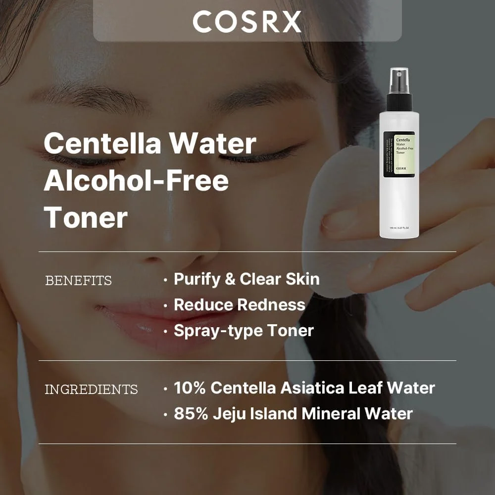 تونر سنتلا واتر COSRX بدون الکل ۱۵۰ میلی لیتر