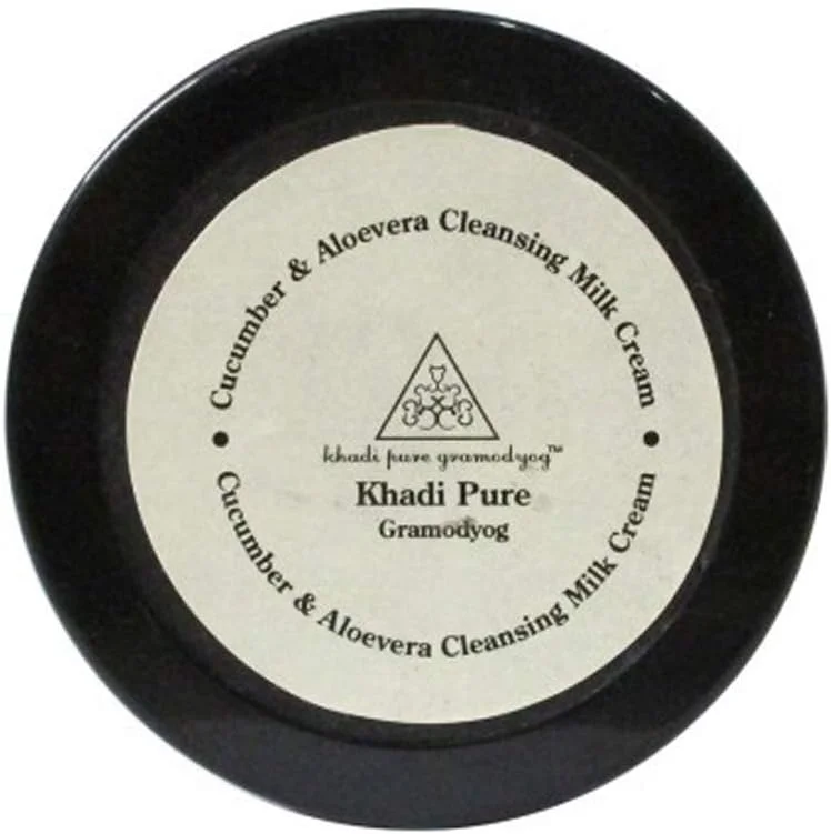 کرم پاک کننده شیر خیار و آلوئه ورا گیاهی خالص Khadi با شی باتر، 50 گرم
