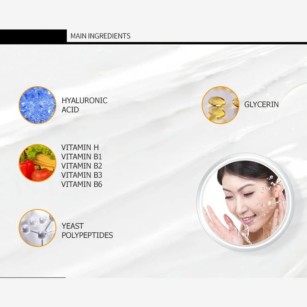 شیر پاک کننده صورت بایوآکوا V7، آبرسان عمیق، مرطوب کننده و صاف کننده، حاوی هفت ویتامین، 100 گرم