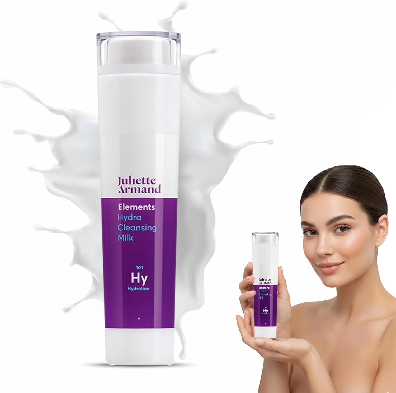 شیر پاک‌کن ملایم صورت ژولیت آرماند مدل Elements Hydra Cleansing Milk حجم 210 میلی‌لیتر، پاک‌کننده، تسکین‌دهنده، آبرسان و مغذی برای پوست‌های معمولی، خشک و حساس. از بین برنده آلودگی‌ها و آرایش بدون ایجاد تحریک
