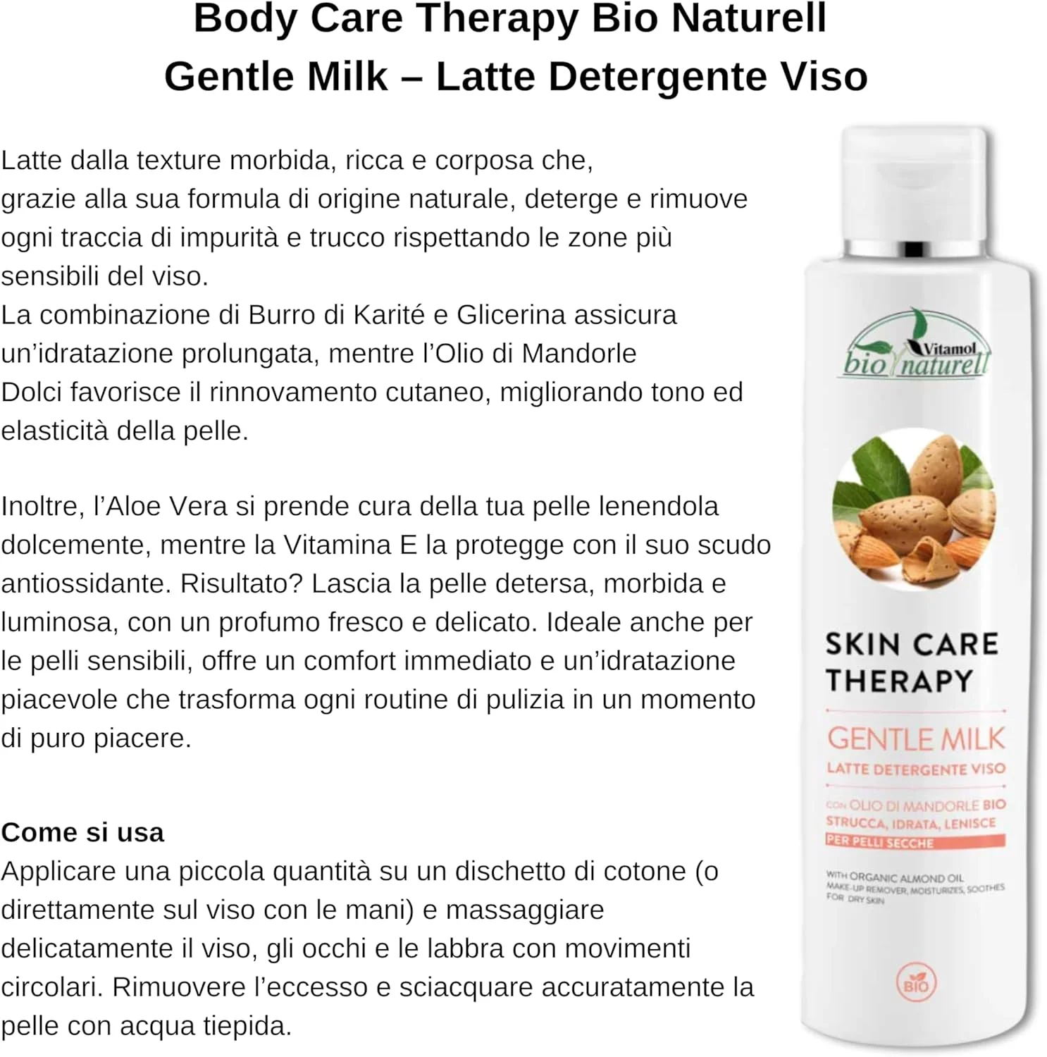 شیر پاک کننده ملایم صورت ویتامول - فرمول طبیعی با روغن بادام - مناسب پوست حساس - 200 میلی لیتر