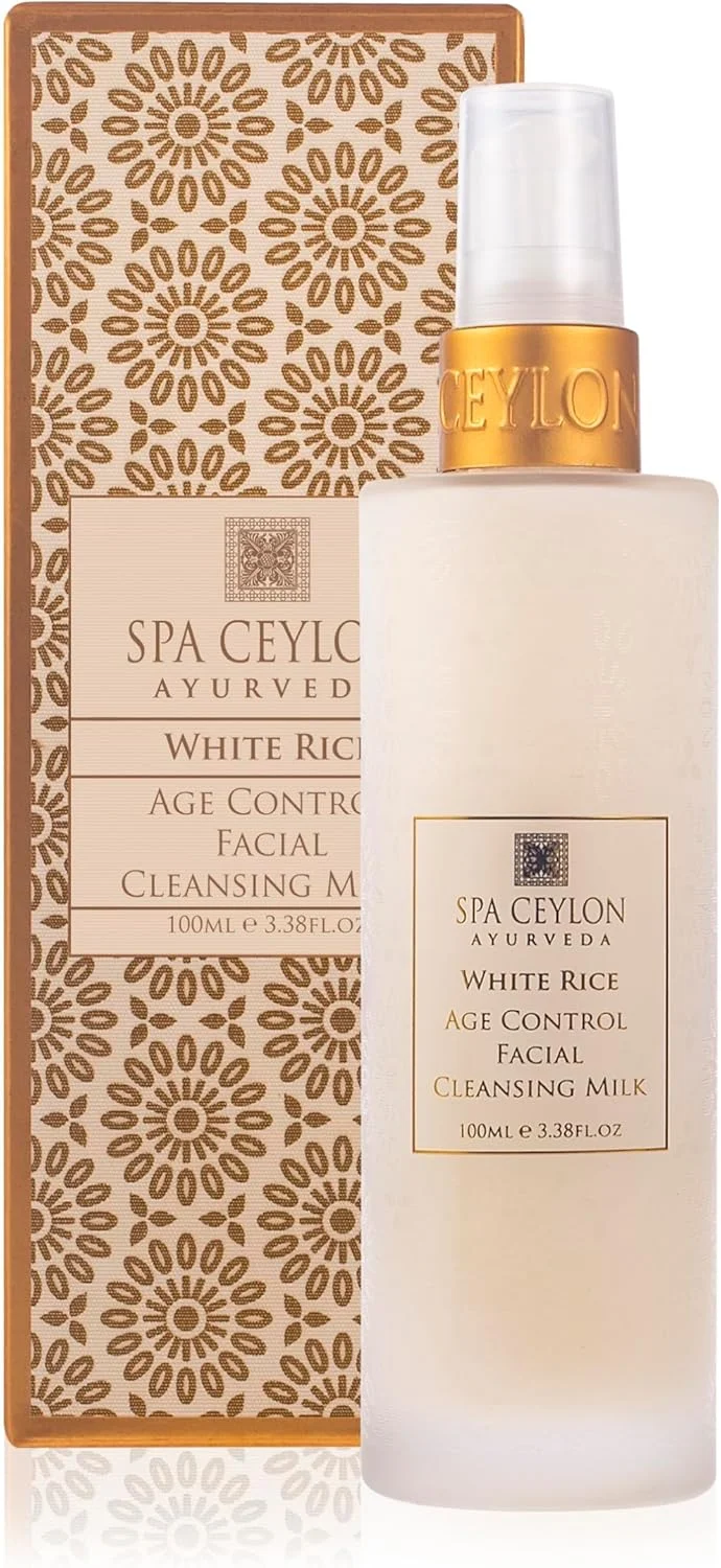 شیر پاک کننده صورت برنج سفید اسپا سیلان | پاک کننده طبیعی و آبرسان صورت با روغن سبوس برنج برای پاکسازی عمیق | مناسب برای انواع پوست