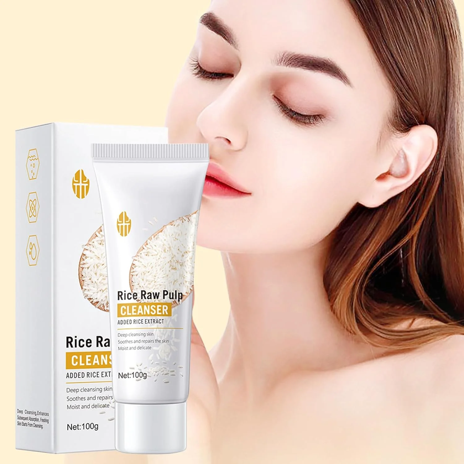 دو عدد شیر پاک کننده صورت ۱۰۰ گرمی، پاک کننده صورت، پاک کننده عمیق، پاک کننده تسکین دهنده، لایه بردار، پاک کننده ملایم آرایش، بدون ایجاد حساسیت، پوست صاف، مراقبت از رطوبت برای پاکسازی روزانه صورت