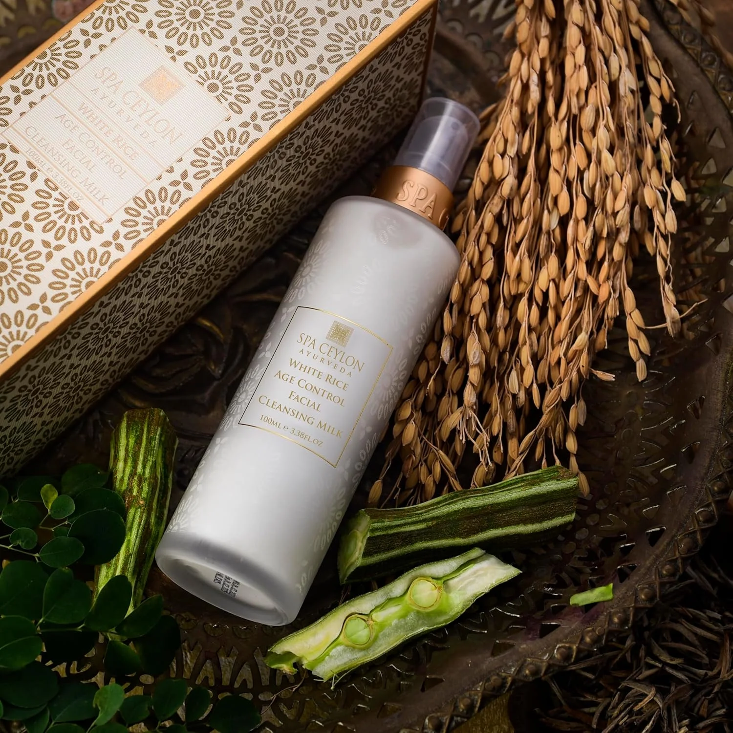 شیر پاک کننده صورت برنج سفید اسپا سیلان | پاک کننده طبیعی و آبرسان صورت با روغن سبوس برنج برای پاکسازی عمیق | مناسب برای انواع پوست