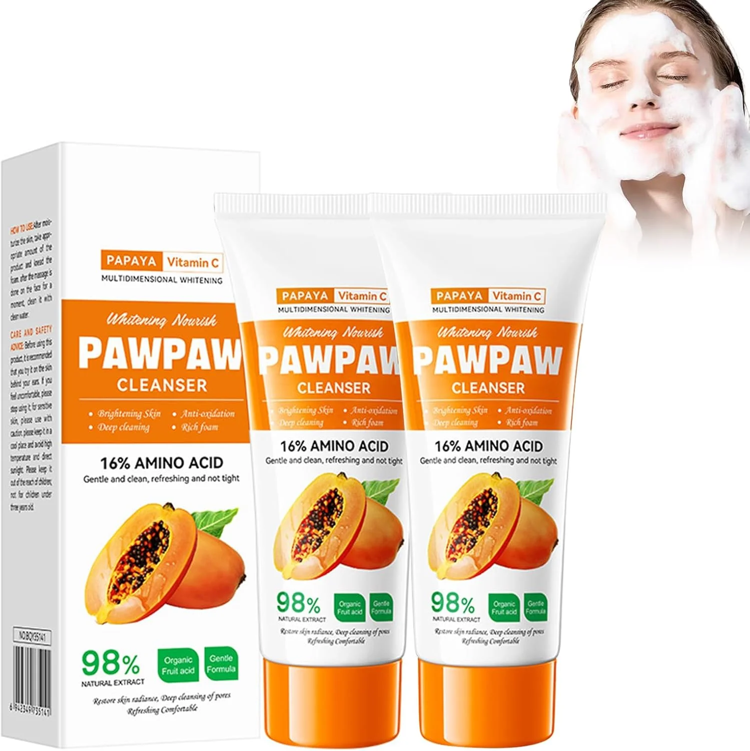 دو عدد شیر پاک کن صورت ۱۰۰ گرمی، پاک کننده صورت، پاک کننده عمیق، پاک کننده تسکین دهنده، لایه بردار، پاک کننده ملایم آرایش، پوست صاف، پاک کننده پوست، تغذیه کننده پوست