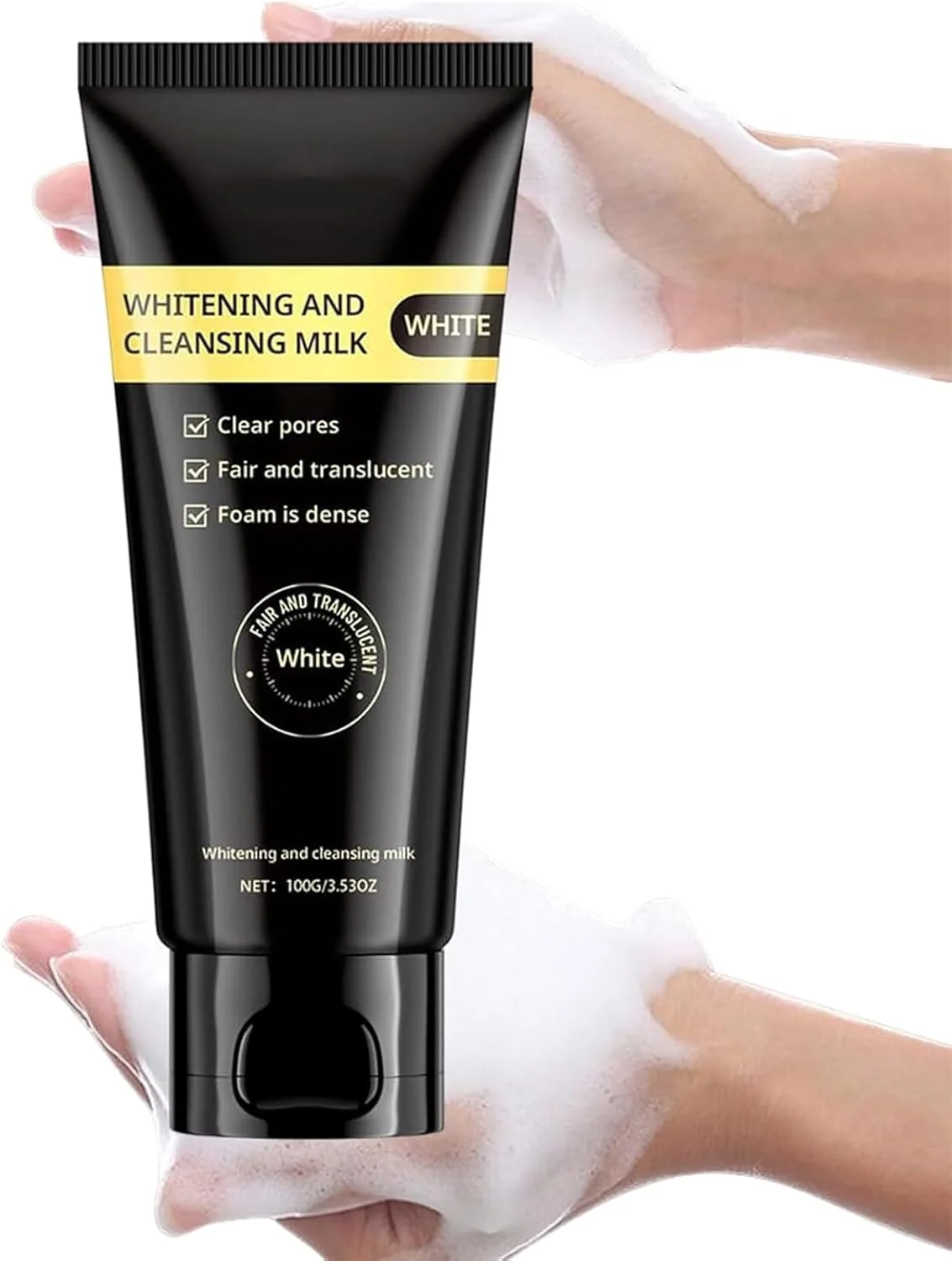 شیر پاک کننده نیاسینامید، شیر پاک کننده پاک کننده تصفیه کننده نیاسینامید، پاک کننده صورت آبرسان پوست Xuerouyar، پاک کننده صورت تصفیه کننده، شستشوی صورت شیر پاک کننده Juelreou (1 عدد)