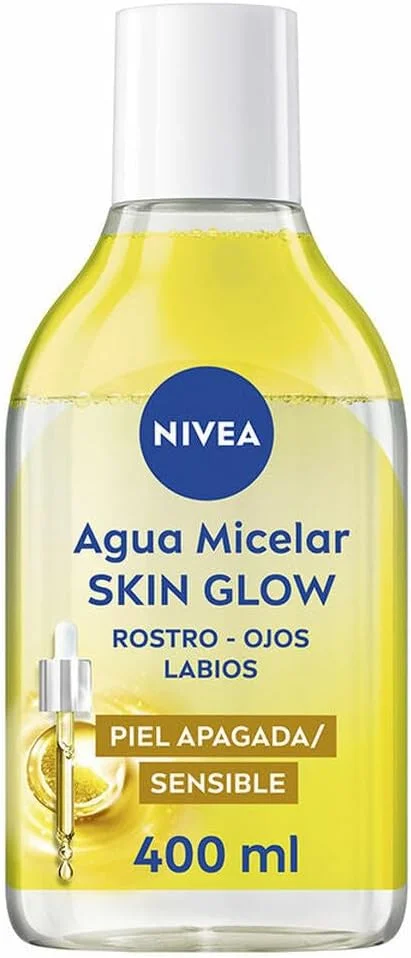 آب پاک کننده آرایش صورت نیوآ مدل Skin Glow (400 میلی لیتر)، ژل شستشوی صورت با 5% سرم و کمپلکس آمینو اسید، تونر صورت برای صورت، چشم ها و لب ها، روغن پاک کننده آرایش صورت با ویتامین C و E