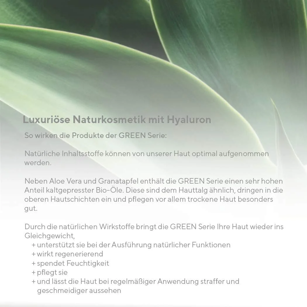 شیر پاک کننده ملایم صورت hyapur® - Green Cleansing Milk حجم 150 میلی لیتر - پاک کننده ملایم صورت - برای مراقبت ضد پیری با لوازم آرایشی طبیعی ارگانیک و وگان از برلین