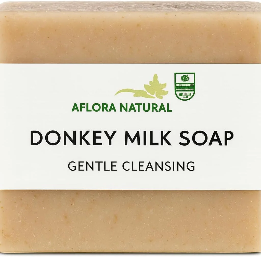 صابون شیر الاغ - صابون دست ساز ممتاز - پاک کننده ملایم برای صورت و بدن - مراقبت سنتی پوست - 100 گرم صابون طبیعی
