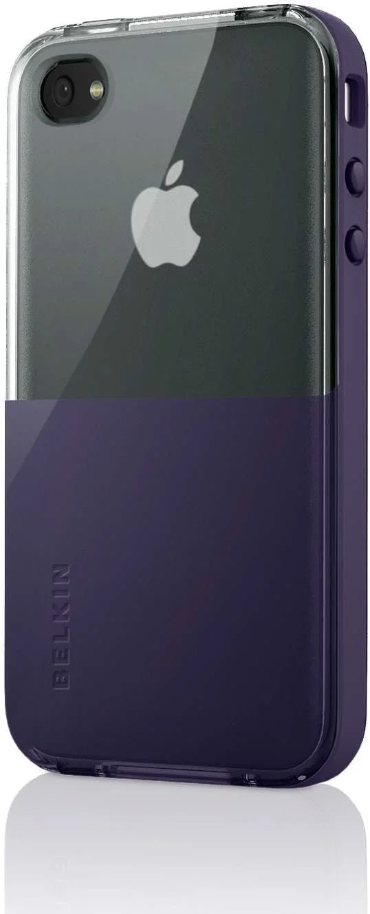 قاب محافظ نرم بلکین مدل F8Z621qe143 مناسب برای آیفون 4 (جنس پلی کربنات)، Shield Eclipse بنفش