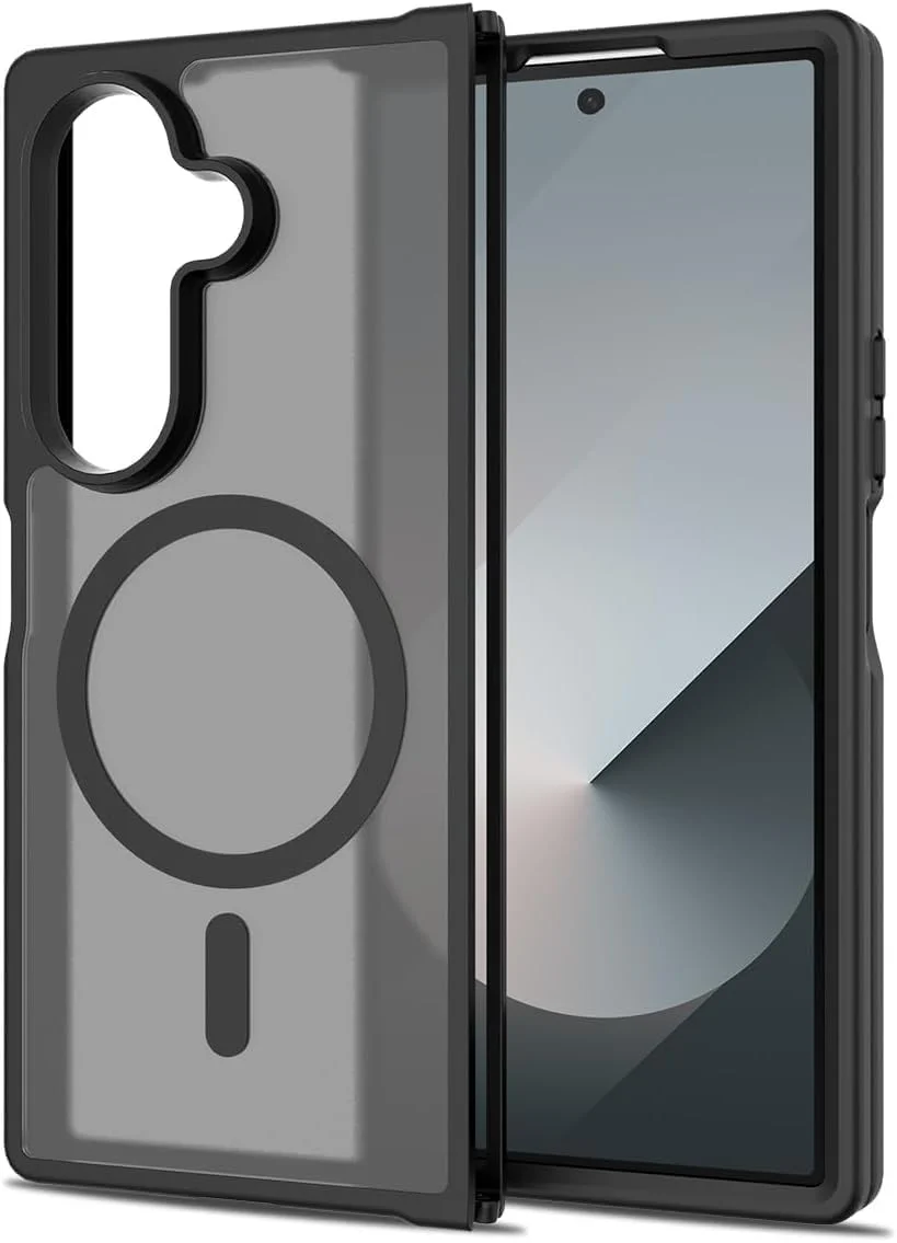 کاور مشکی KASTWAVE برای سامسونگ گلکسی زد فولد 7 5G – مقاوم در برابر ضربه، باریک | PC سخت ضد اثر انگشت + کاور مغناطیسی مات یک تکه (فوق العاده نازک، پشت شفاف)