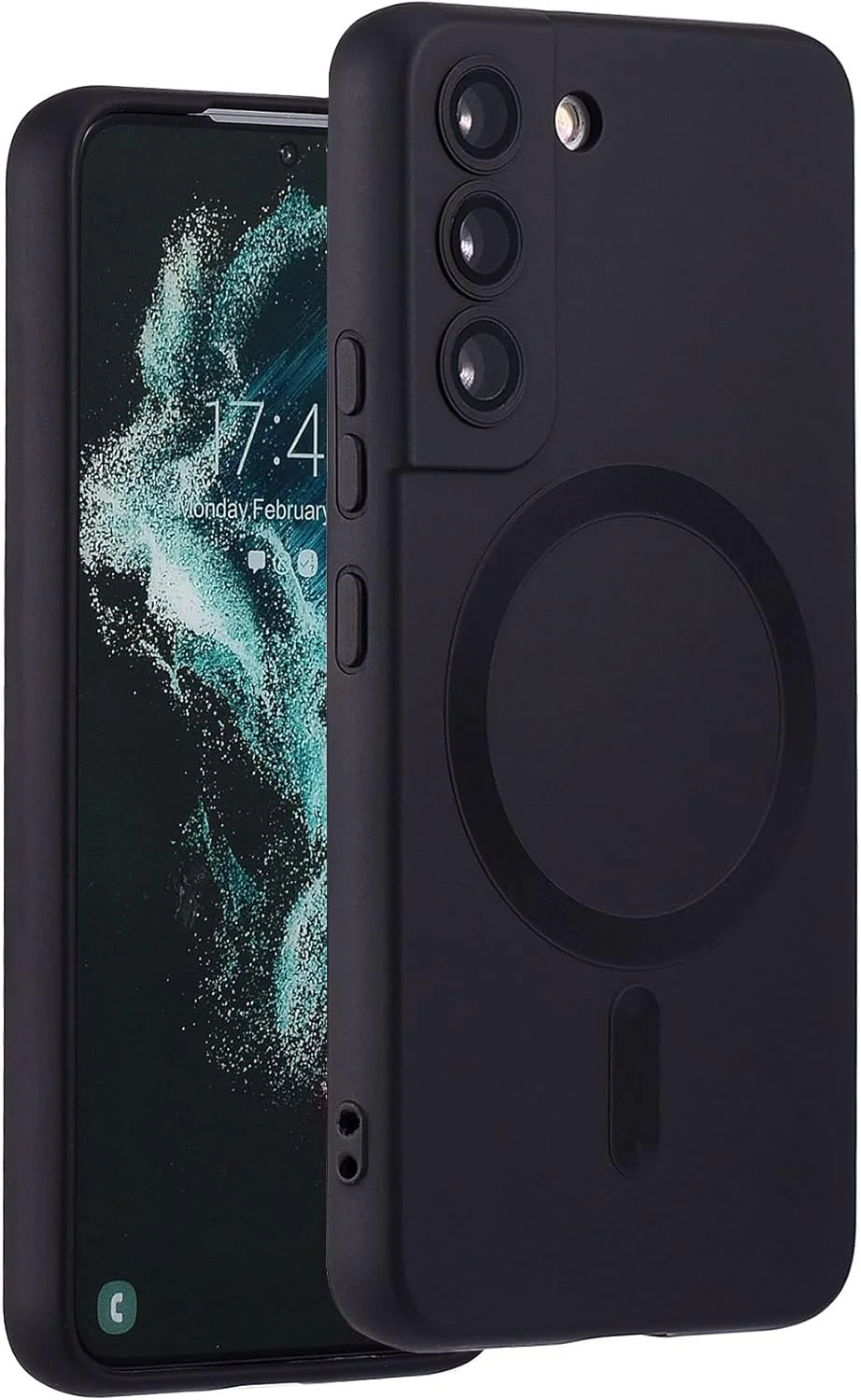 قاب محافظ مغناطیسی گوشی سامسونگ گلکسی S21 FE، قاب سیلیکونی نرم سامسونگ گلکسی S21 FE با محافظت از دوربین، قاب ضد خش سامسونگ گلکسی S21 FE سازگار با MagSafe