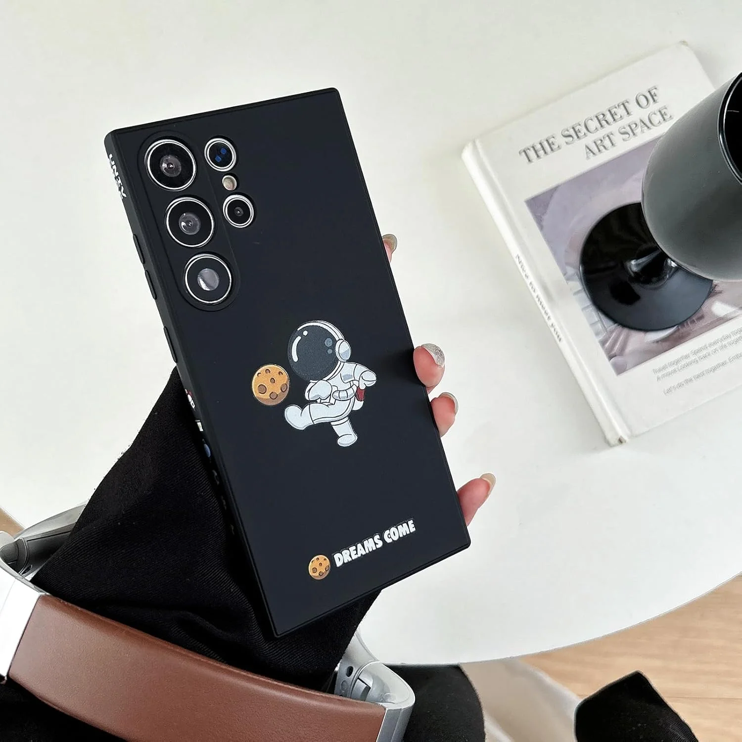 قاب گوشی فضانورد یوندز کویین برای سامسونگ گلکسی اس 25 اولترا، طرح سیاره ماه موشکی فضایی کارتونی بامزه، کاور ضربه گیر شیک محافظ ضد ضربه (سیاره، گلکسی اس 25 اولترا)