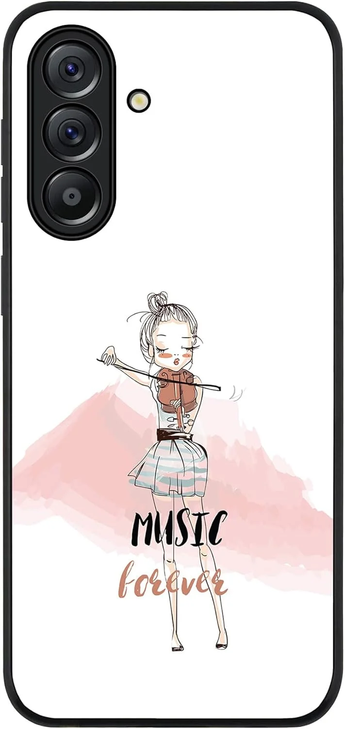کاور محافظ گوشی سامسونگ گلکسی A56 5G، مقاوم، باریک، محافظ دوربین، ضد ضربه - طرح Music Forever