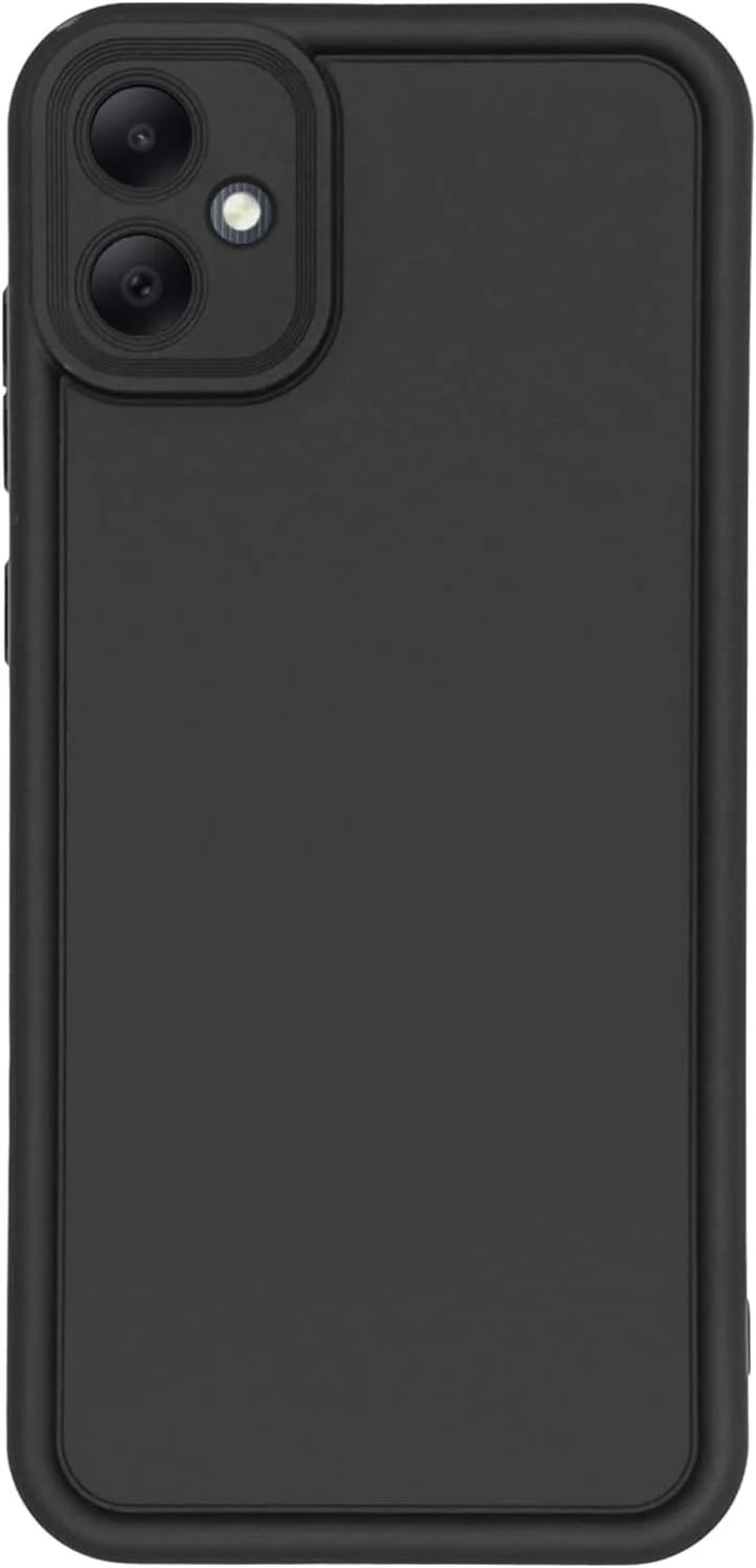 کاور سیلیکونی نرم سارونت سازگار با سامسونگ گلکسی A06 - ضد ضربه، باریک، محافظت بیشتر از دوربین (مشکی، A06)