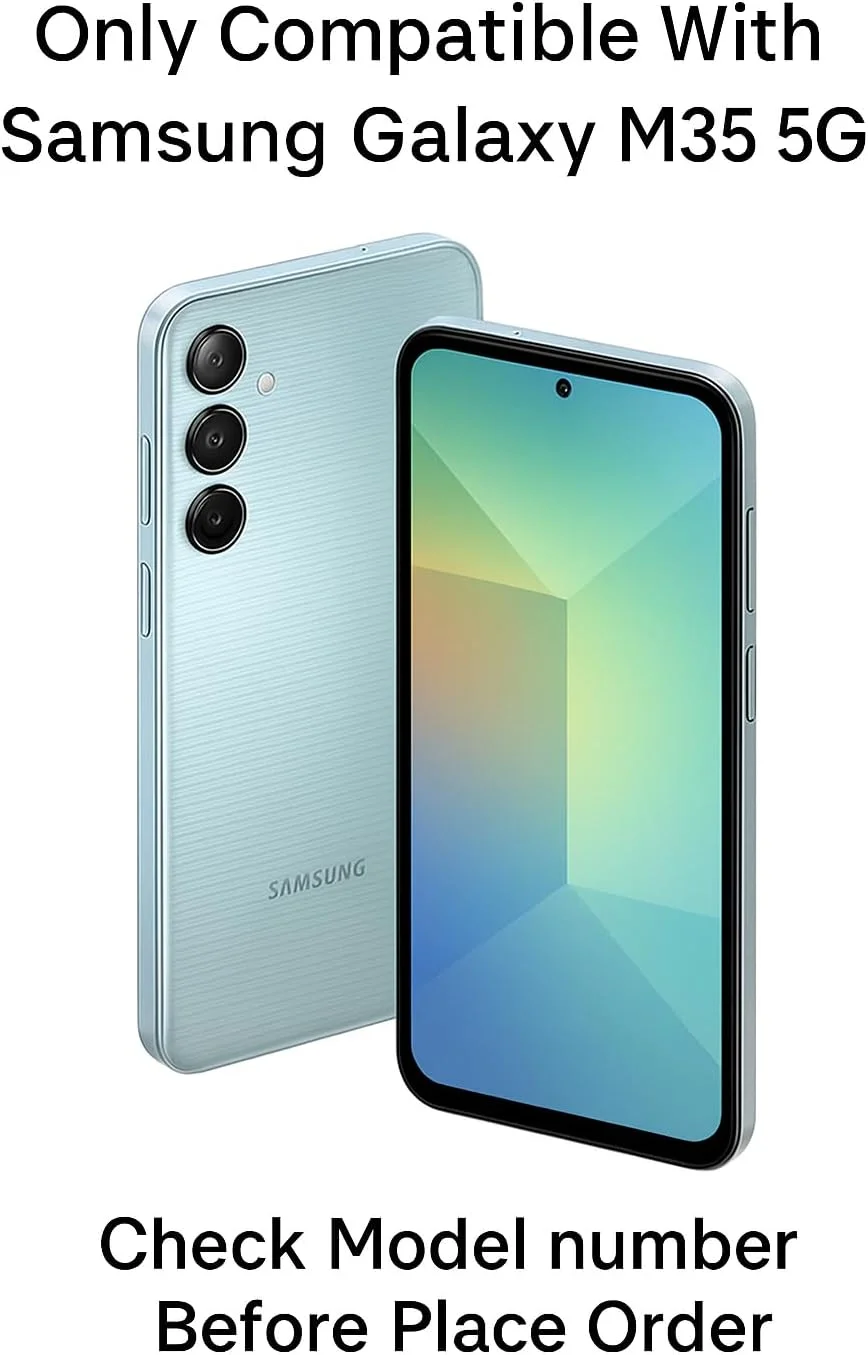 قاب سیلیکونی نرم سازگار با گوشی سامسونگ گلکسی M35 5G - ضد ضربه، باریک، محافظت بیشتر از دوربین