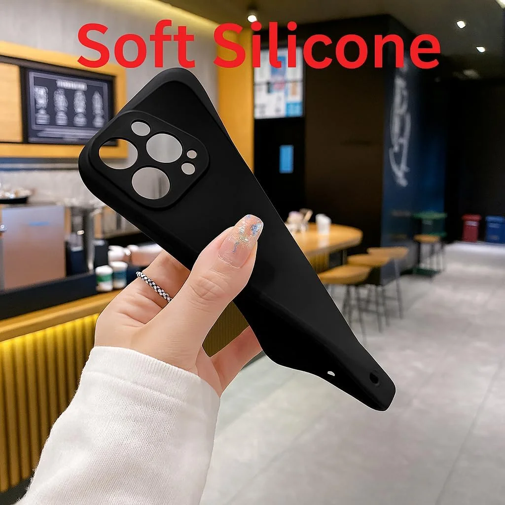 کاور سیلیکونی نرم سارونت سازگار با سامسونگ گلکسی A06 - ضد ضربه، باریک، محافظت بیشتر از دوربین (مشکی، A06)