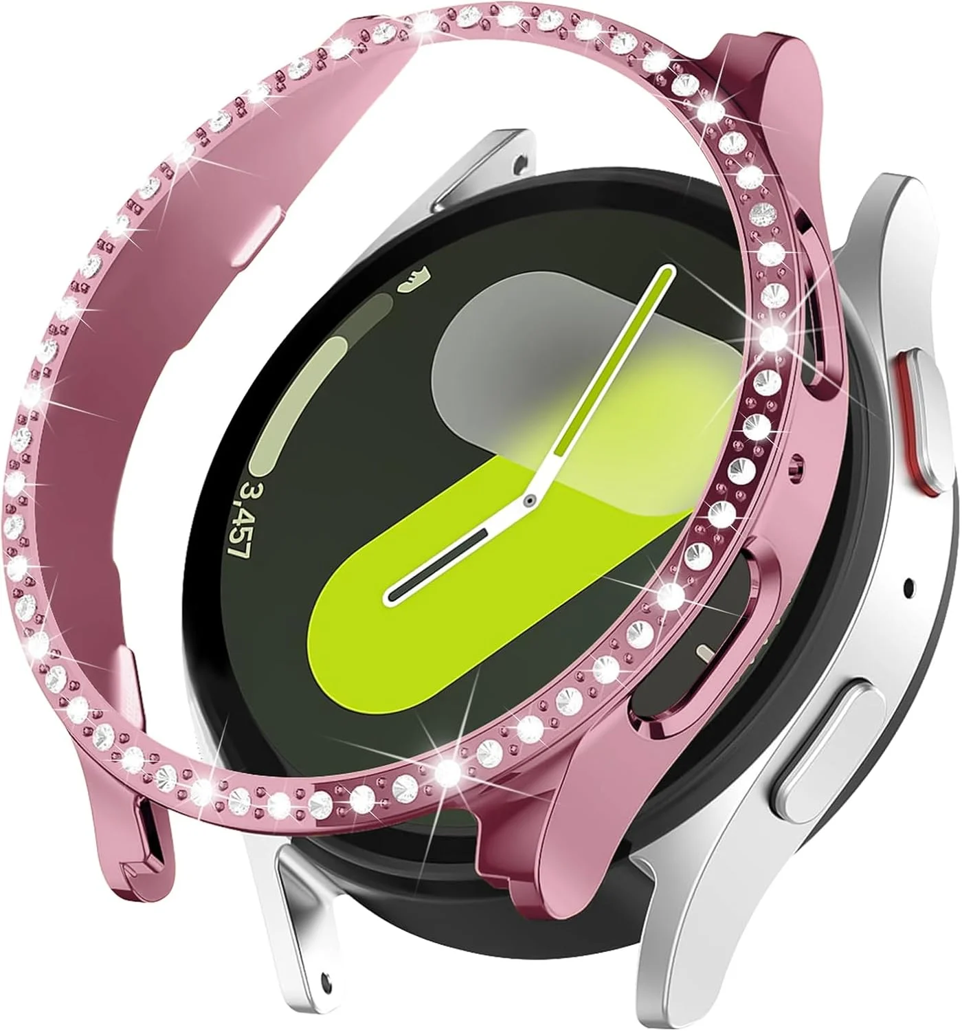 قاب نگین دار برای ساعت سامسونگ گلکسی واچ 7 سایز 40mm 44mm زنانه، قاب محافظ سخت PC با روکش الماس بدلیجات کریستالی براق، ضربه گیر ضد ضربه برای لوازم جانبی کاور ساعت سامسونگ گلکسی واچ 7 سایز 40 44 میلی متر