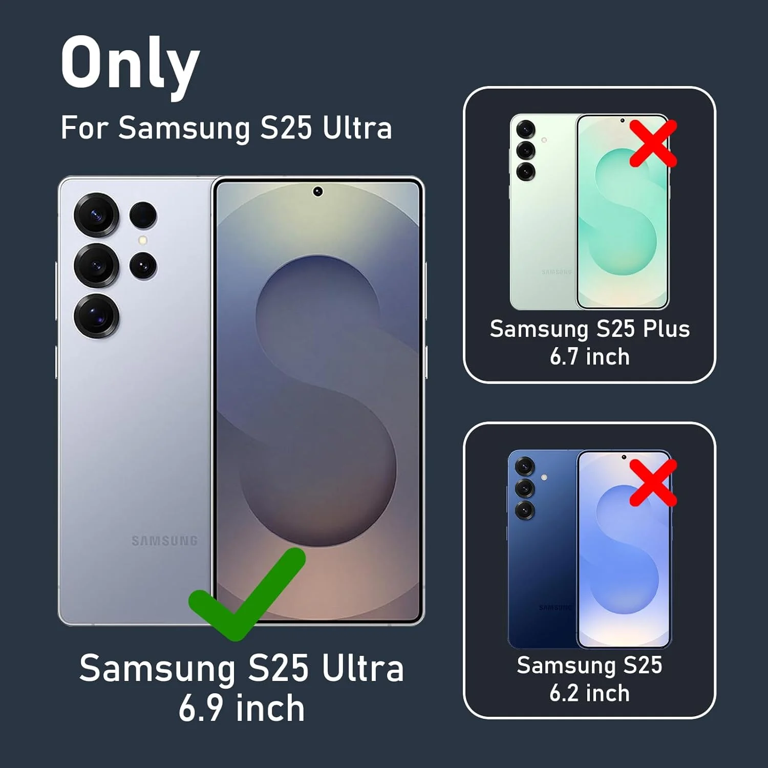 کاور شفاف برای گوشی سامسونگ گلکسی S25 Ultra، محافظت در برابر سقوط با استاندارد نظامی، ضد زردی، کاور موبایل - بامپر محافظ مقاوم در برابر ضربه، کاورهای شفاف