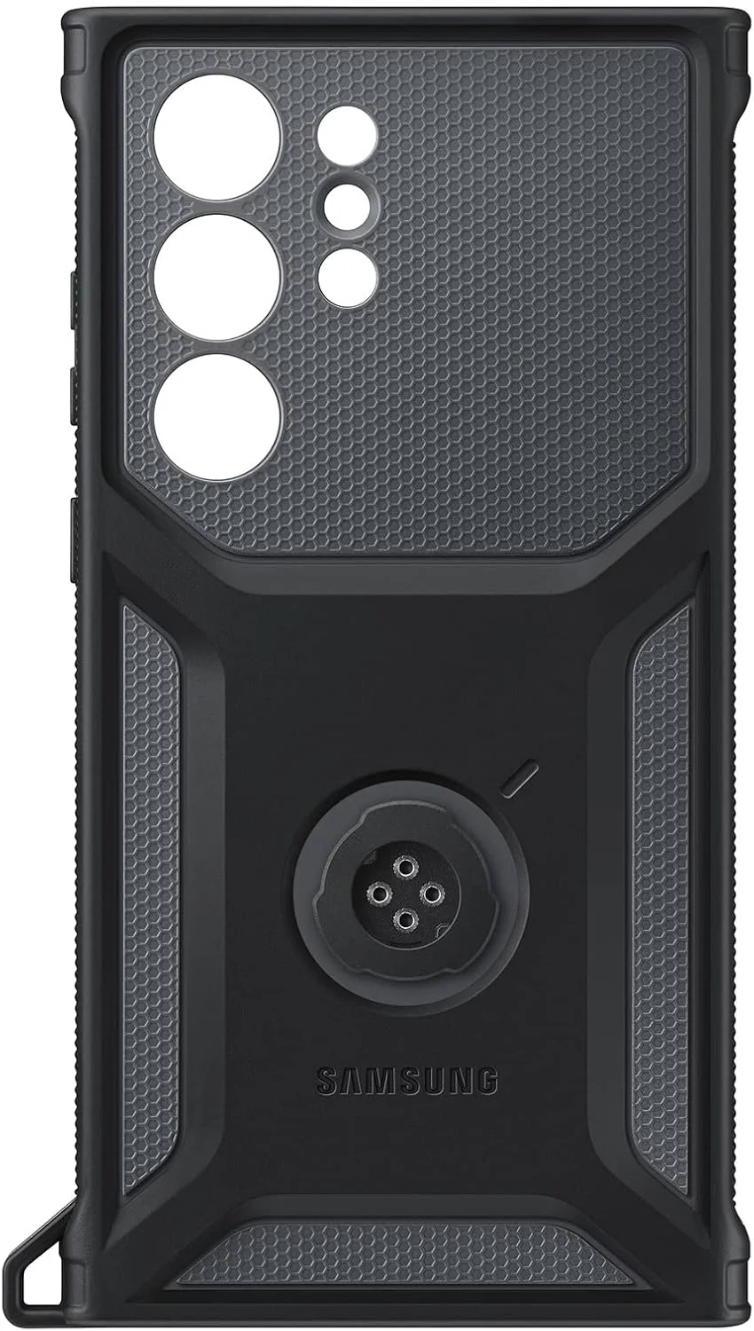 قاب محافظ مقاوم سامسونگ گلکسی S23 Ultra، کاور محافظتی سنگین با جایگاه کارت، بند مچی و لوازم جانبی جداشدنی، نسخه ایالات متحده، EF-RS918CBEGUS، تیتان