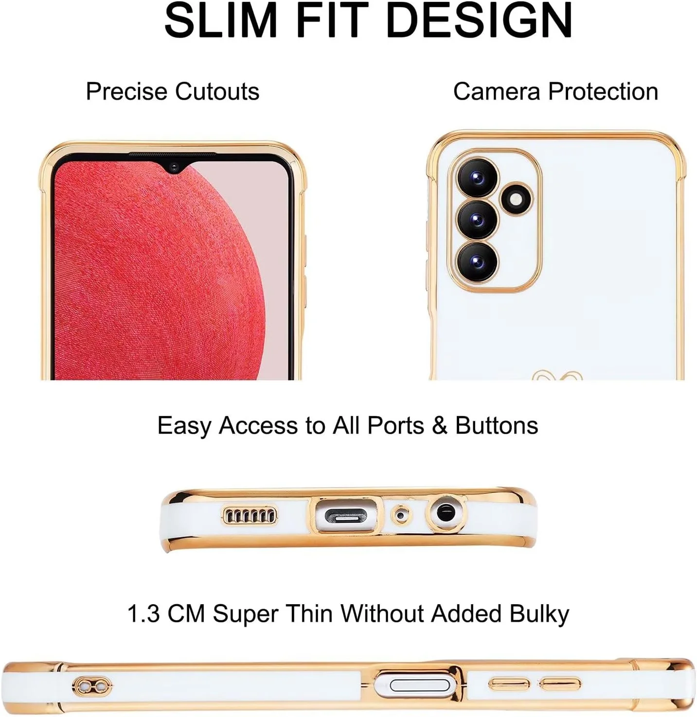 قاب گوشی سامسونگ گلکسی A15 5G EU با طرح قلب، قاب محافظ گوشی با روکش لوکس طرح قلب برای دختران و زنان، قاب سیلیکونی TPU ضد ضربه - صورتی