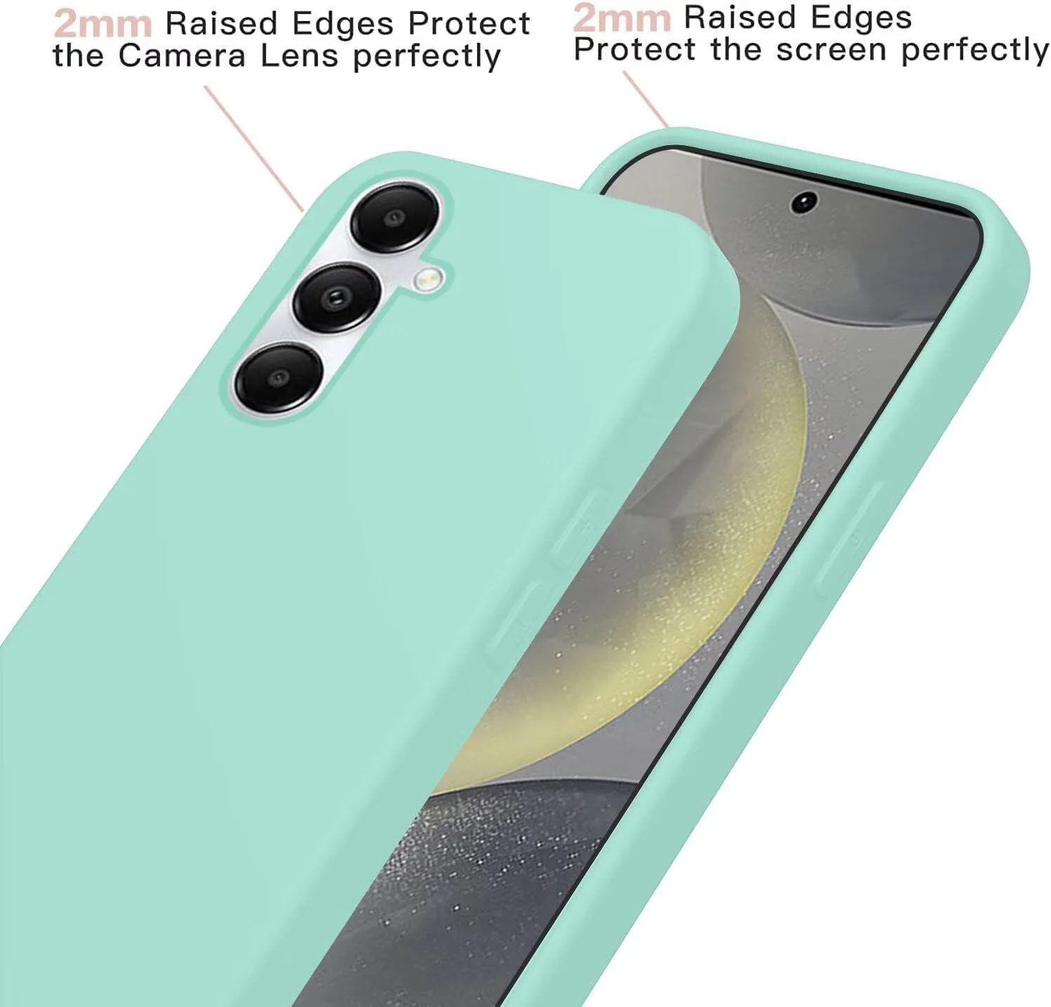 قاب GoodcAcy به همراه بند برای گوشی سامسونگ گلکسی A54، قاب سیلیکونی مایع با بند آویز قابل تنظیم گردنبندی برای سامسونگ گلکسی A54، سبز نعنایی