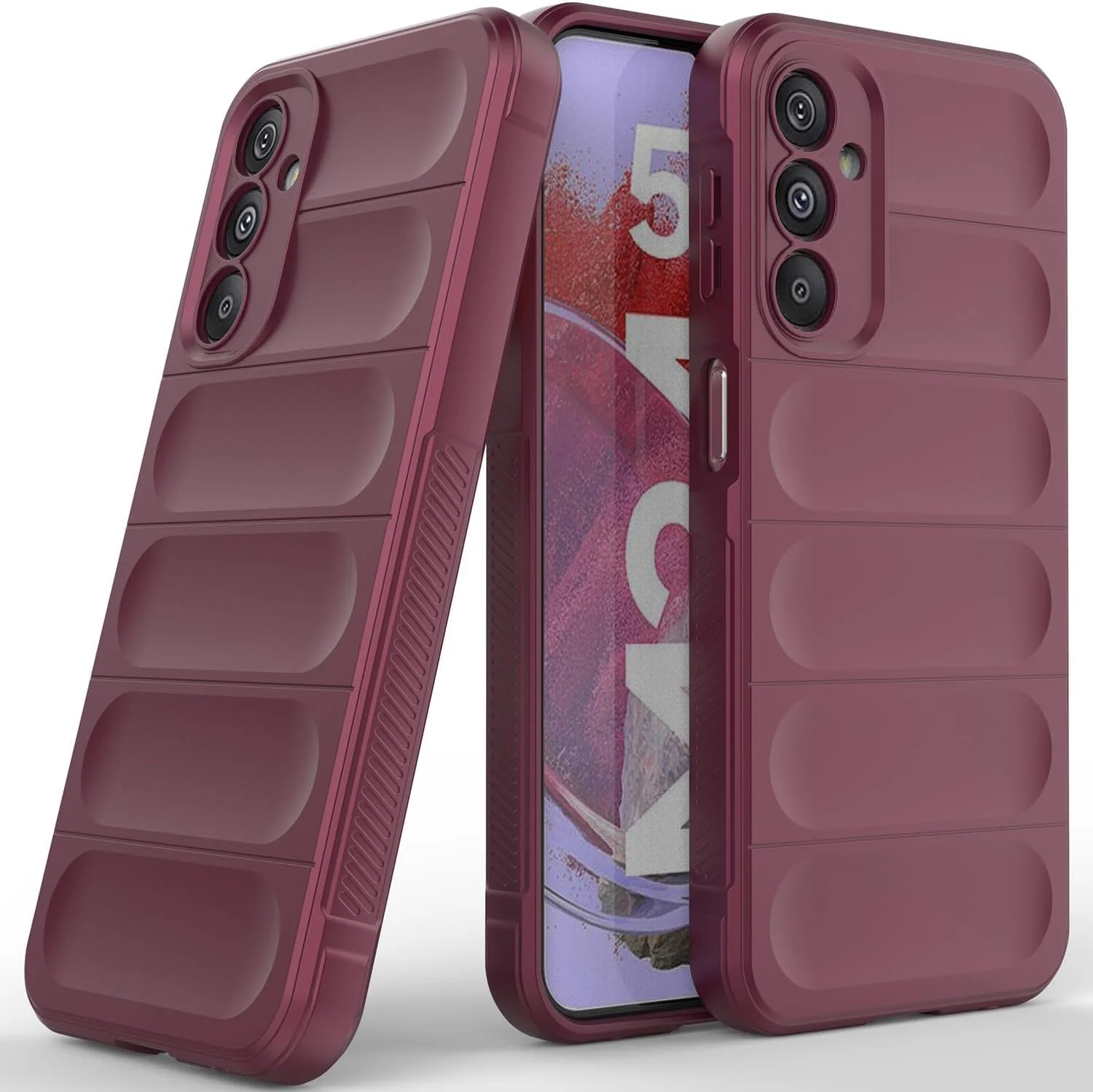 کاور محافظ گوشی سامسونگ گلکسی M34 5G، ساخته شده از سیلیکون TPU انعطاف پذیر، ضد لغزش و جاذب ضربه، رنگ آلویی