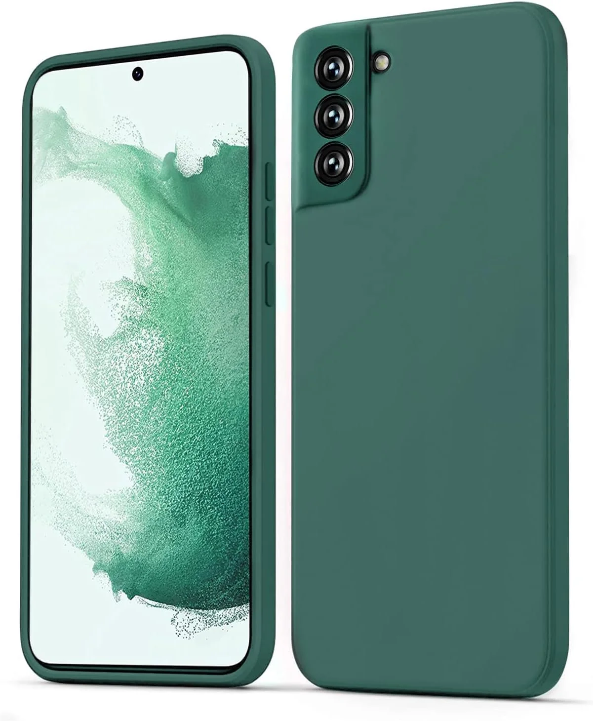 کاور محافظ ایمند برای گوشی سامسونگ گلکسی S22 5G، کاور پشتی سیلیکونی ضد ضربه برای S22 5G سبز 6.1 اینچ 2022