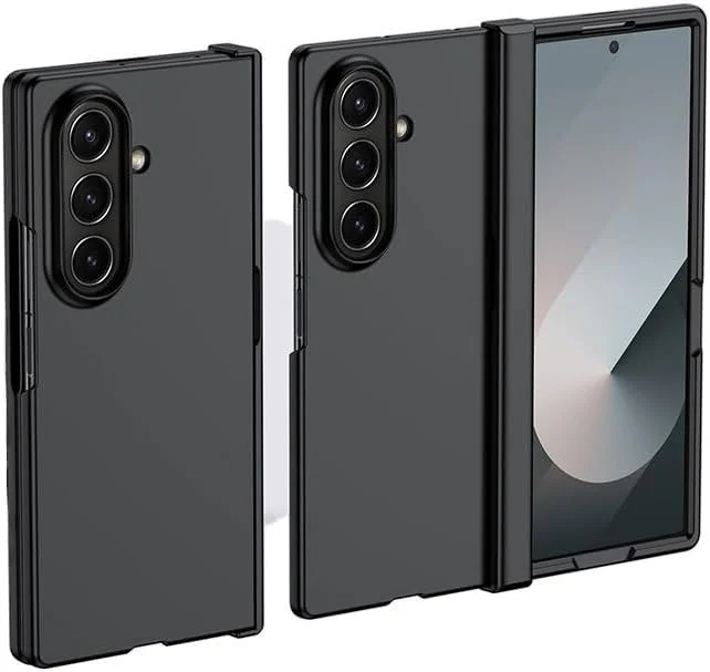 قاب محافظ باریک و لولایی مشکی سازگار با گوشی سامسونگ گلکسی زد فولد 7، کاور محافظ PC سخت، بسیار نازک، سبک و ضد خش، مدل Snap-on، یک عدد