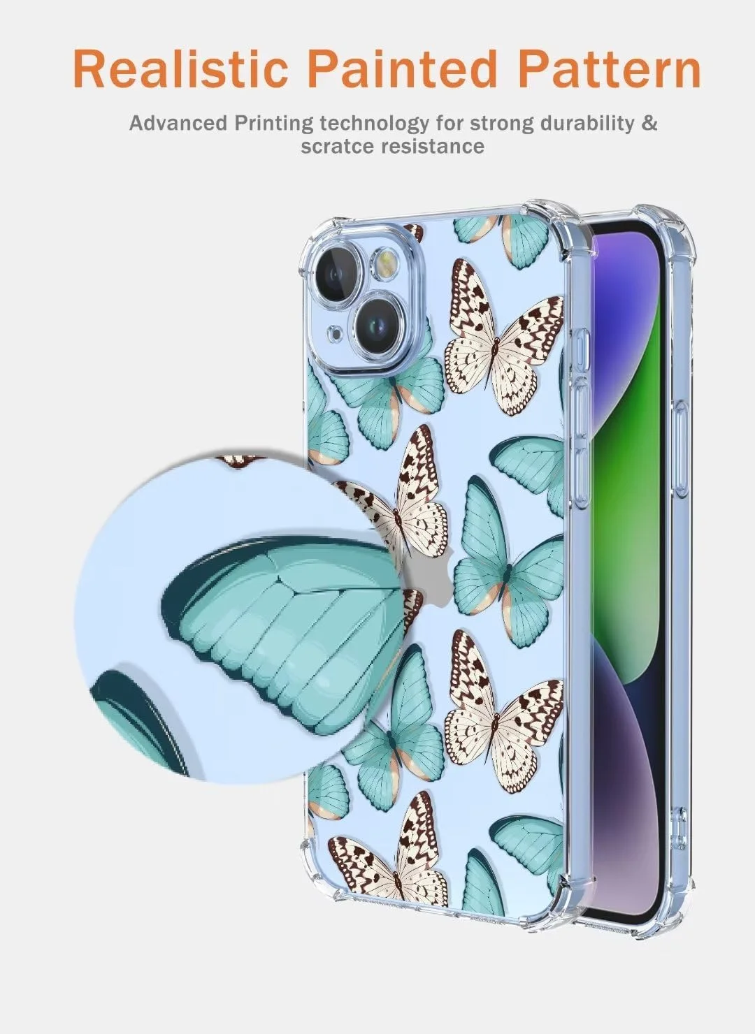 قاب مناسب برای گوشی سامسونگ گلکسی S23 FE، قاب شفاف با طرح گل، مناسب دختران و بانوان - A33