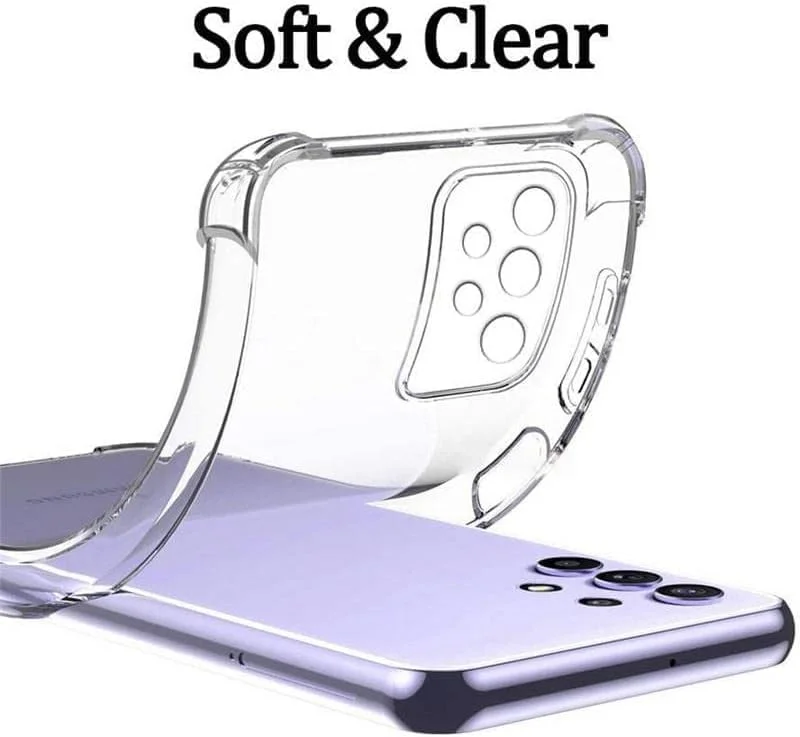 کاور جایگزین با کیفیت BURAQ سازگار با گوشی سامسونگ گلکسی A23، کاور شفاف TPU با ضربه گیر محافظ برای گوشی سامسونگ گلکسی A23