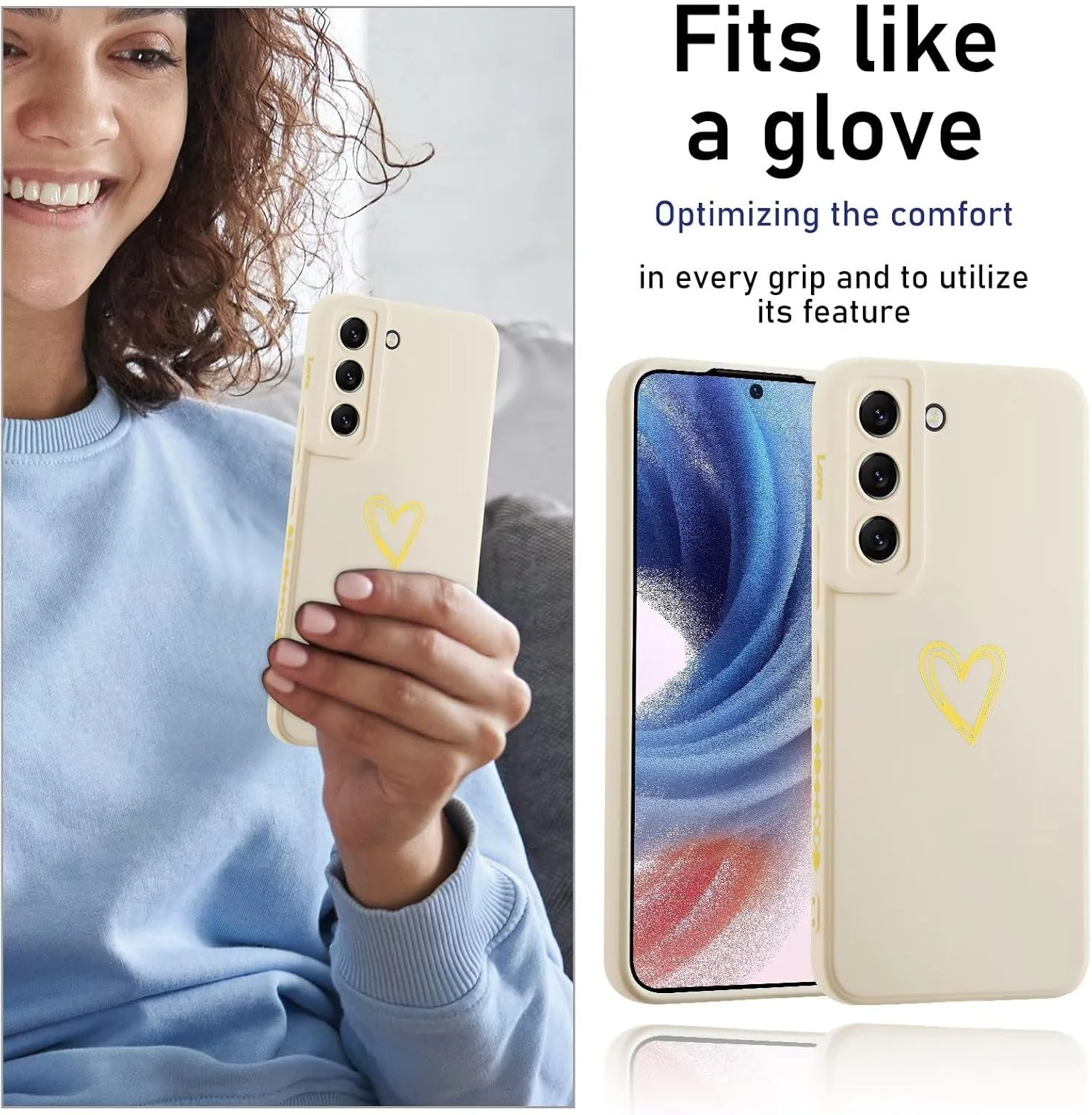 قاب محافظ گوشی سامسونگ گلکسی اس 21/اس 30، با روکش نرم، ضد ضربه، ضد گرد و غبار، محافظ کامل بدنه، سفید