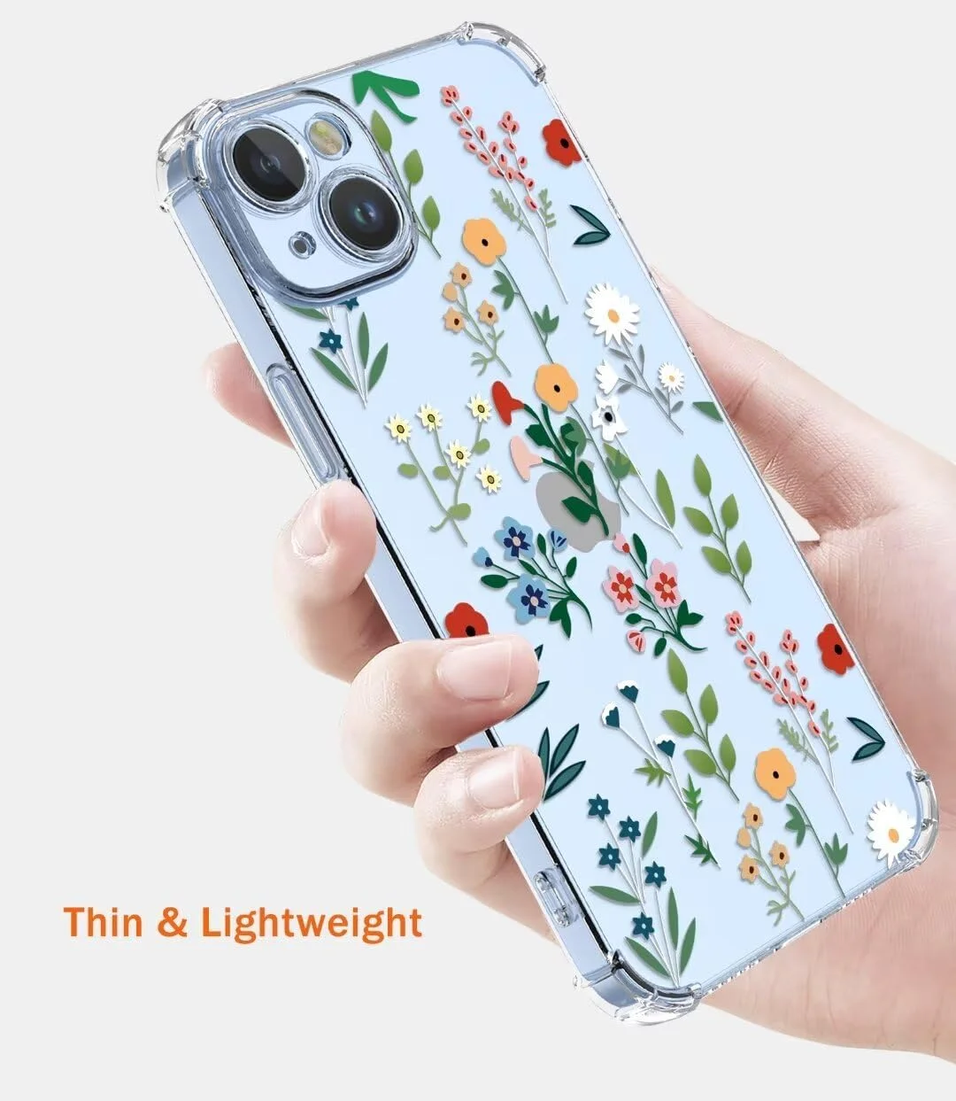 قاب مناسب برای سامسونگ گلکسی A05S، قاب طرح گل نقاشی شده شفاف دخترانه زنانه - A95