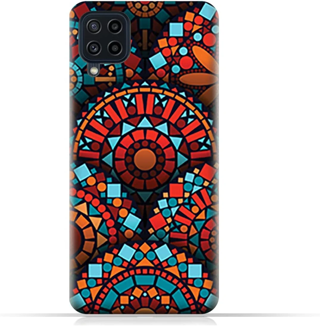 کاور محافظ گوشی موبایل سامسونگ گلکسی M22 (4G) مدل TPU با طرح ماندالای هندسی
