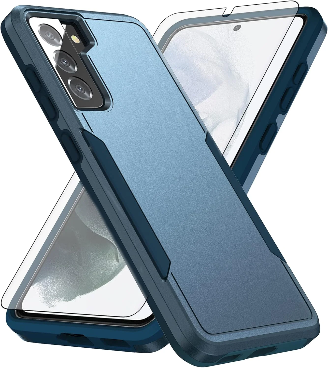 کاور گوشی آسویش برای سامسونگ گلکسی S21 پلاس 5G به همراه محافظ صفحه نمایش، باریک، محافظ کامل بدنه، لوازم جانبی موبایل، آبی کاور گوشی آسویش برای سامسونگ گلکسی S21 پلاس 5G به همراه محافظ صفحه نمایش، باریک، محافظ کامل بدنه، لوازم جانبی موبایل، آبی