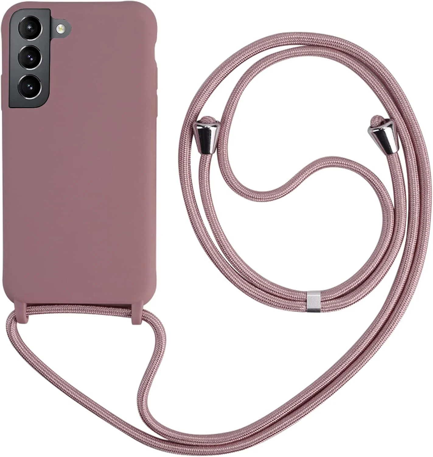 کیف کراس بادی سازگار با سامسونگ گلکسی A35، کاور با بند گردنی قابل تنظیم، سیلیکونی نرم رزگلد کیف کراس بادی سازگار با سامسونگ گلکسی A35، کاور با بند گردنی قابل تنظیم، سیلیکونی نرم رزگلد