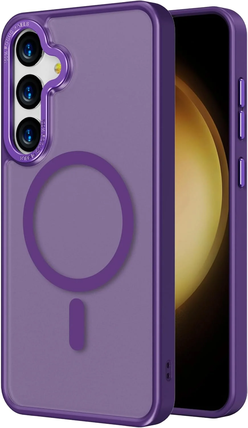 قاب مغناطیسی سازگار با سامسونگ گلکسی S25، کاور گوشی مات نیمه شفاف ضد لغزش و محافظ ضد ضربه، بنفش قاب مغناطیسی سازگار با سامسونگ گلکسی S25، کاور گوشی مات نیمه شفاف ضد لغزش و محافظ ضد ضربه، بنفش