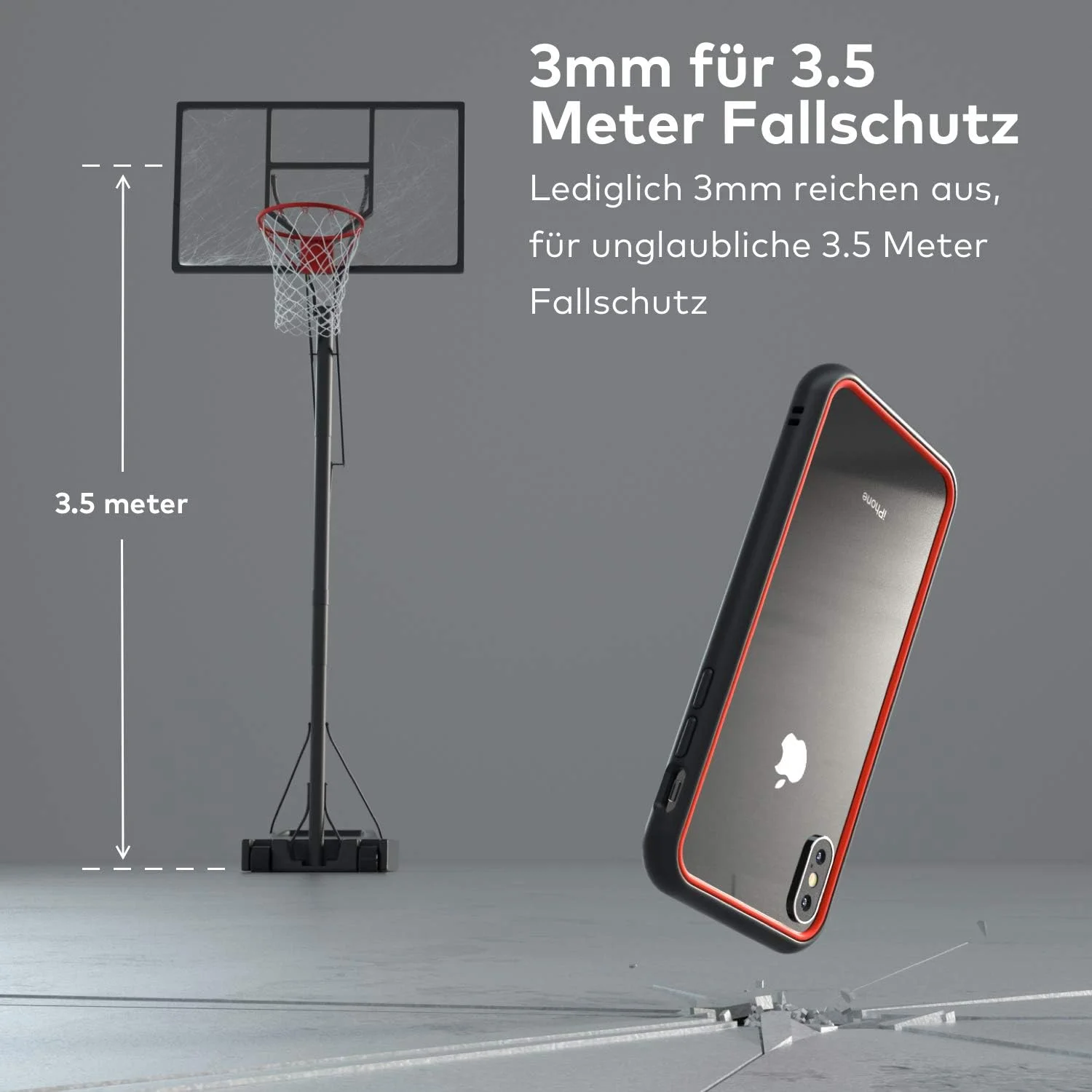 محافظ دور تا دور راینوشیلد سازگار با [آیفون Xs/X] | CrashGuard NX - طراحی باریک و جذب کننده ضربه، محافظت از سقوط 3.5 متری - لوندر