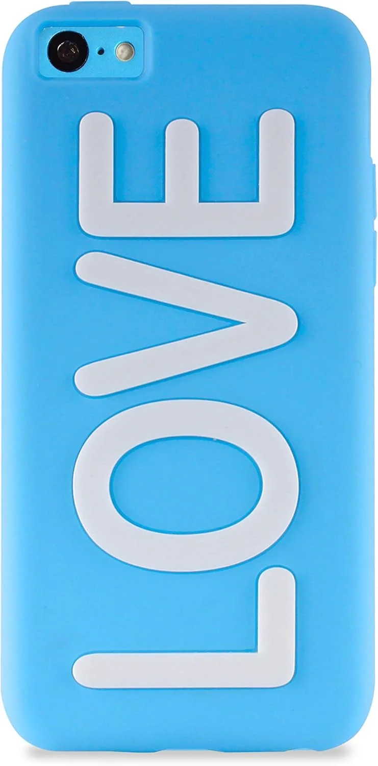کاور سیلیکونی سری Puro IPCCLOVEBLUE Night Cover با حروف برجسته در تاریکی برای آیفون 5C، آبی