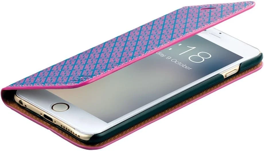 کیف چرمی مدل کتابی Promate puromeito برای آیفون 6 پلاس/6S پلاس () به همراه محافظ صفحه نمایش - صورتی i6p