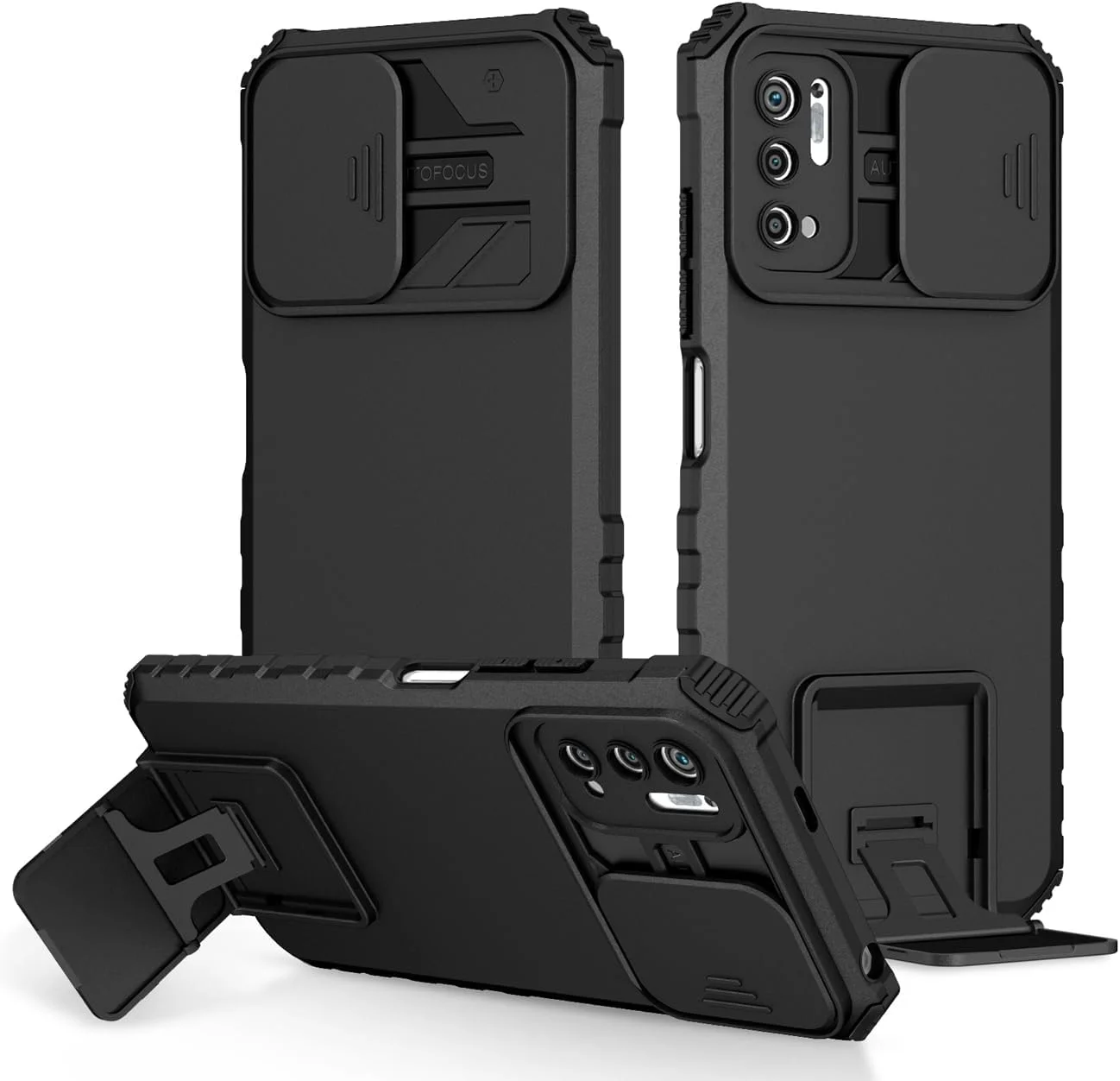 کاور محافظ ضد ضربه و لغزنده دوربین کشویی مناسب برای گوشی شیائومی ردمی نوت 10 5G / پوکو M3 Pro / ردمی نوت 11 SE 5G - مشکی