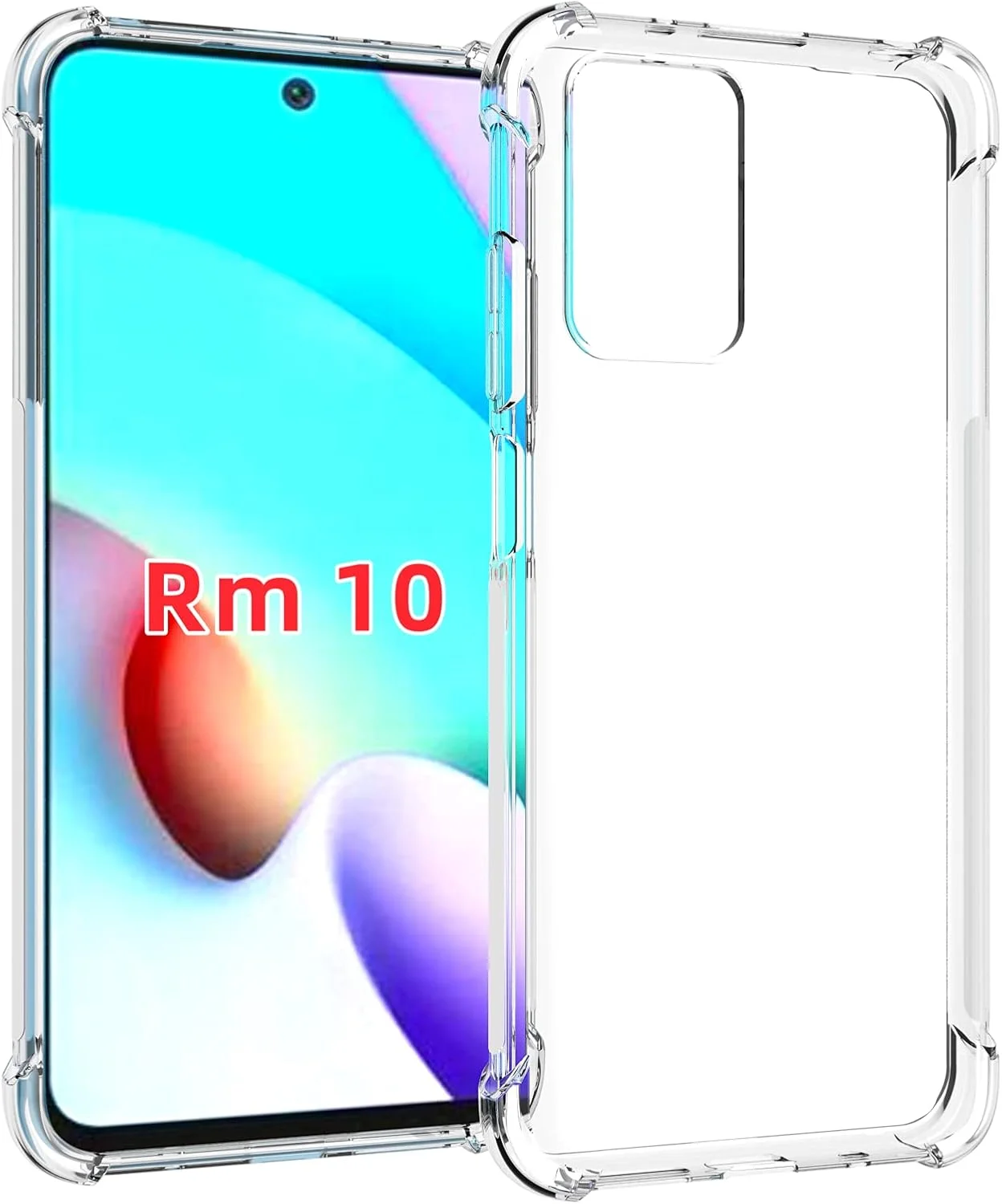 کاور محافظ ژله ای شفاف گوشی شیائومی ردمی 10، محافظ چهار گوشه و دوربین