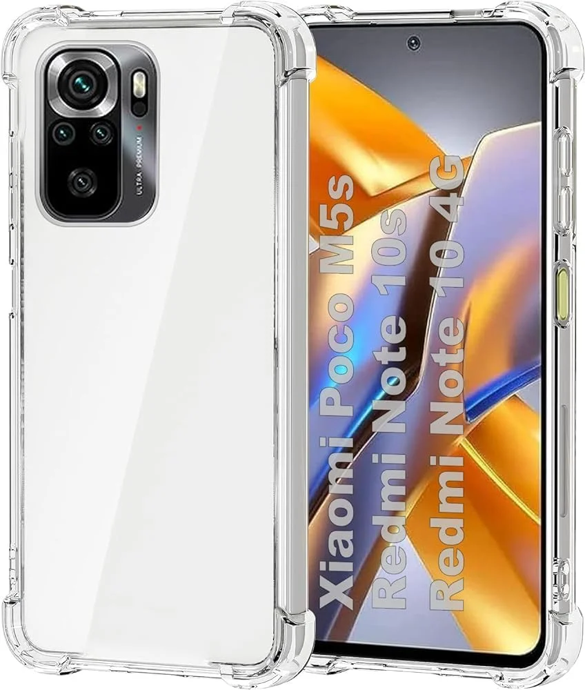 کاور محافظ شفاف TPU چهار گوشه برای گوشی شیائومی پوکو M5s / ردمی نوت 10s 4G / ردمی نوت 10 4G