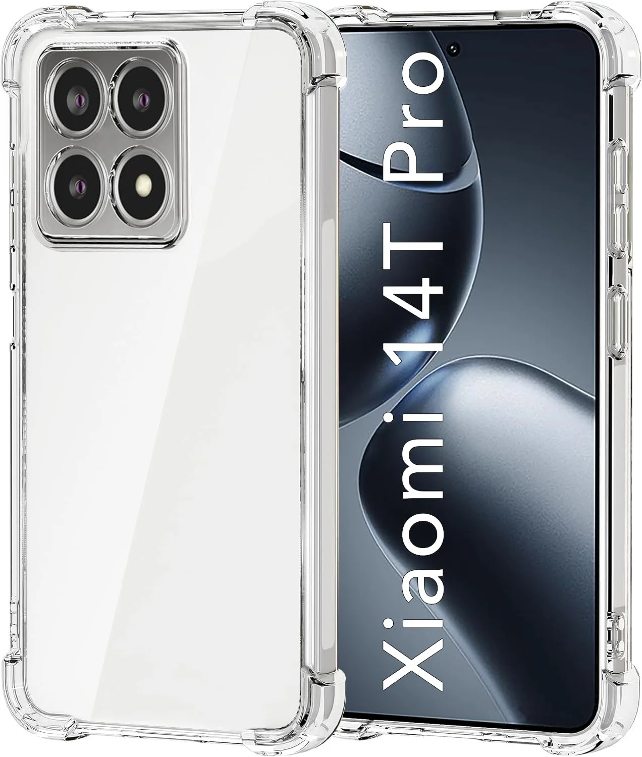 کاور محافظ TPU شفاف چهار گوشه با محافظت درجه نظامی مناسب برای گوشی شیائومی 14T Pro 5G