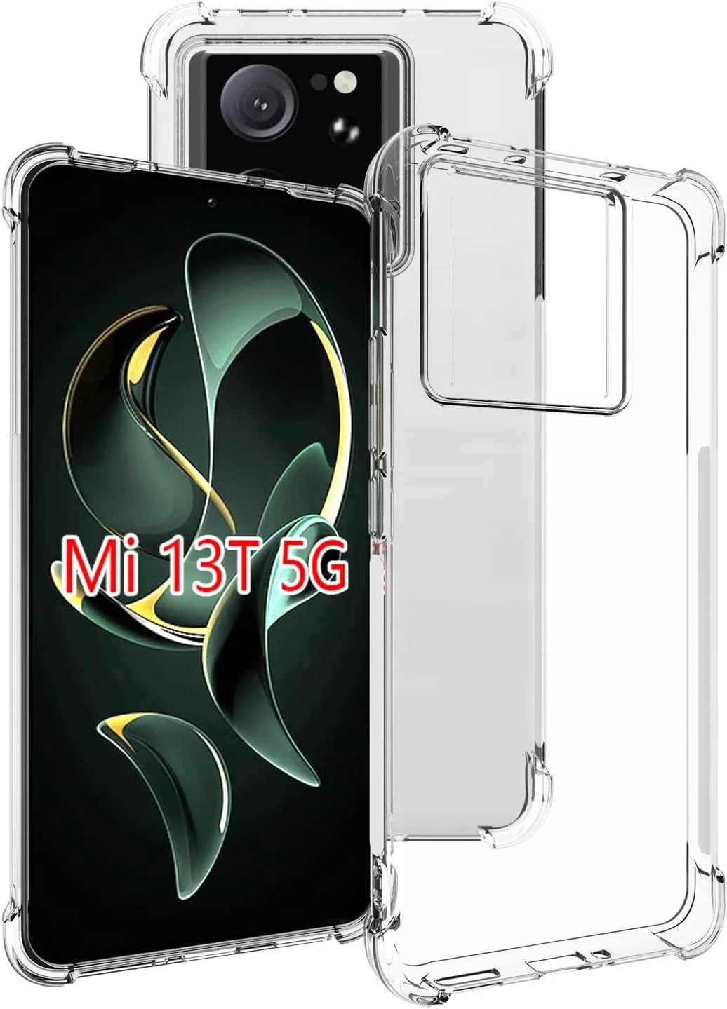 کاور محافظ TPU شفاف چهار گوشه برای گوشی شیائومی Mi 13T / 13T Pro